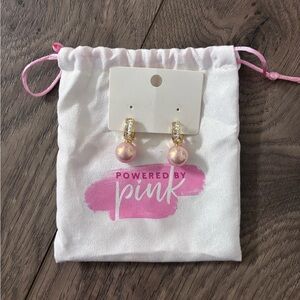 Pink Pearl Drop Earrings